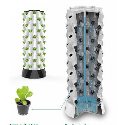 China Corrosion Resistance And Aging Resistance Tower Hydroponic Agricultural Rotating Vertical Hydroponic Systems For Hydroponic Vegetable Growing for sale