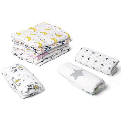 China PORTABLE Newborn Unisex Cotton 2-Layer Bamboo Muslin Receiving Baby Wrap Covering for sale