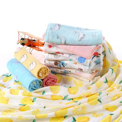 China OEM PORTABLE Custom Breastfeeding Blanket Walker Cart Comfortable Bamboo Cotton Muslim Infant Wrap Blankets for sale