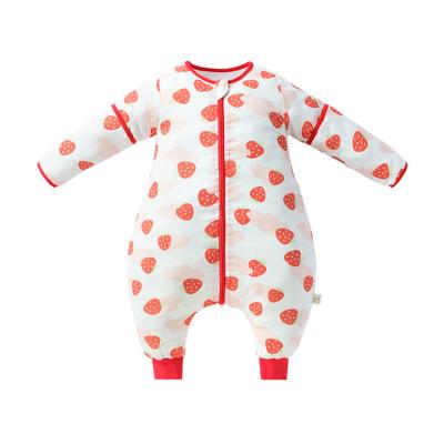 China Infant 100% Breathable Organic Clothes 2-Way-Zipper Long Sleeves Baby Sack Detachable Sleeping Bag for sale