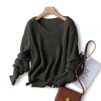 China 2021Autumn and winter new breathable women's European and American style mohair woolen loose sweater for sale