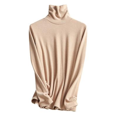 China Custom Woman Breathable Knit Turtle Neck Tops Designer Crop Cashmere Sweater Ladies Neck Wool Top for sale