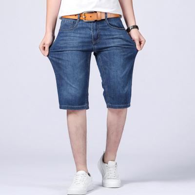 China Factory Wholesale Cheap QUICK DRY Summer Men's Slim Shorts Loose Fifth Fly Stretch Straight Denim Zipper Leg Short Pants For Men for sale