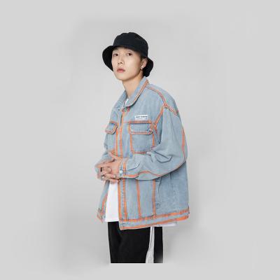 China Fashion Vintage QUICK DRY Autumn New Arrival Loose Japanese Paint Personality Denim Jacket Casual Coat For Men Boy for sale