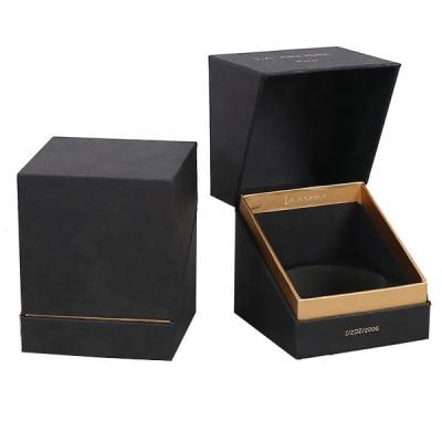 China Beautiful Recyclable Arabian Black Gold Design Custom Perfume Storage Display for sale