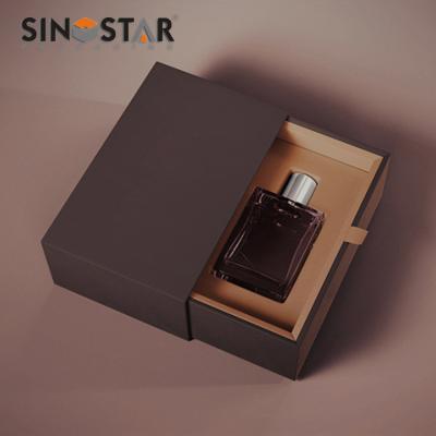 China Handmade Wholesale Black Hard Paper Cosmetic Packaging Logo Empty Rigid Custom Bottle Box Perfume Cosmetic Box China Luxury Gift Perfume for sale