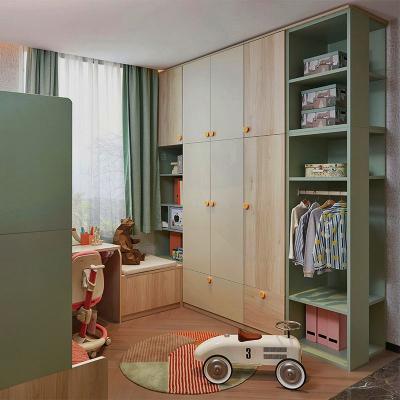 China (Size)Adjustable Luxury Elegant MDF Sliding Door Small Bedroom Furniture For Kids Wardrobe for sale