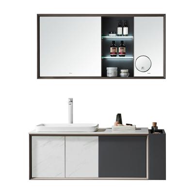 China Modern Affordable Black And White OPPOLIA Vanity Countertops, Vanity Top, Lacquer Finish And HPL Bathroom With Vanity Mirror for sale