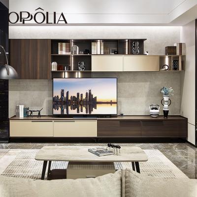 China OPPOLIA Simple Design Adjustable Modern Living Room Furniture Wooden TV Cabinets (Height) Stand for sale