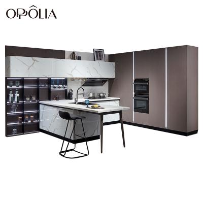 China Environmental Friendly Metal Aliexpress Pino Embalaje Para Gabinete Plastico Madera Diseno Moderna Gabinetes De Cocina Of OPPOLIA Cabina Habitacion Hotel for sale