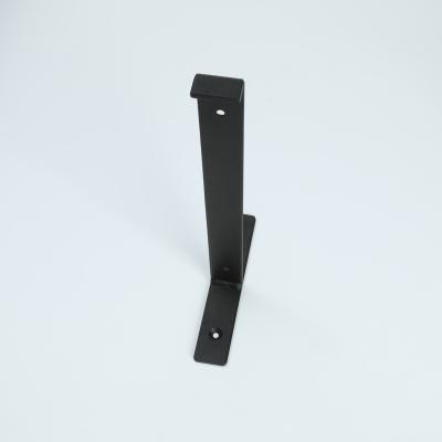 China Custom Flat Wall Shelf Bracket OEM Metal Hardware Stamping Or Folding Blact Coated Steel Shelf Bracket For Wall Mount for sale