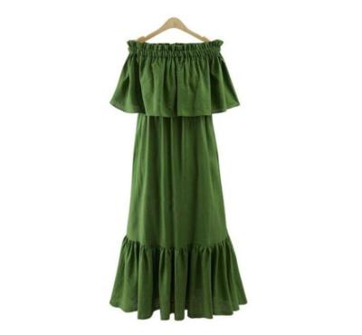 China ZM52590H Summer Viable Women Fashion Long Dress Plus Size Dress 2020 Hot Sale A Collar Dress for sale