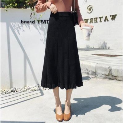 China Women's side agaric zm60731b MIDI plus size skirt of winter breathable pure color autumn skirt for sale