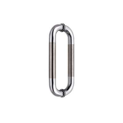 China Modern Gorgeous Door Handle Shower Door Handle Elliptical Stainless Steel O Shape Glass Pull Handle for sale