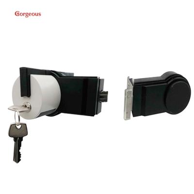 China New Style Door Lock Push Button European Open Glass Center Door Lock Black White Glass To Glass Lock for sale