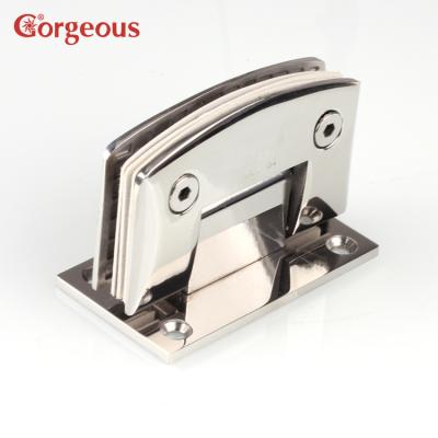 China Modern Gorgeous Frameless Shower Door Hinge Curved 90 Degree Shower Door Pivot Hinges Shower Screen Clip for sale