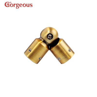 China Modern Gorgeous Brass Pipe Connection 360 Degree Rotating Flange Glass Door Brass Pipe Connection for sale