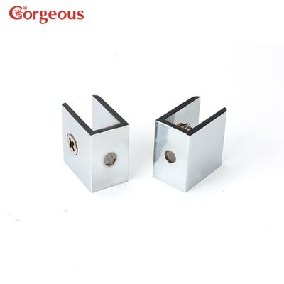 China 135 Degree Double Sided Zinc Alloy Gorgeous Glass Door Clamp Fixing Glass Zinc Alloy Clamp Tempered Frameless Glass Clamp for sale