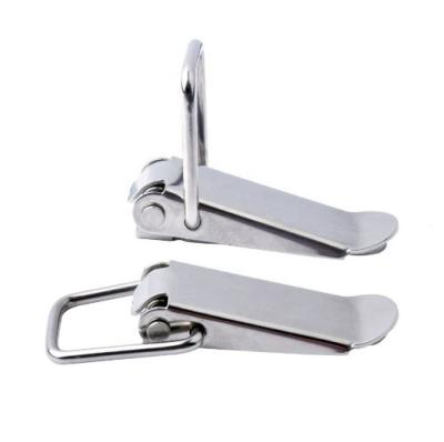 China Latches Lock 130mm Length Stainless Steel Chest Spring Loaded Tool Box Locking Latch Lock Toggle Latch For Tool Box for sale