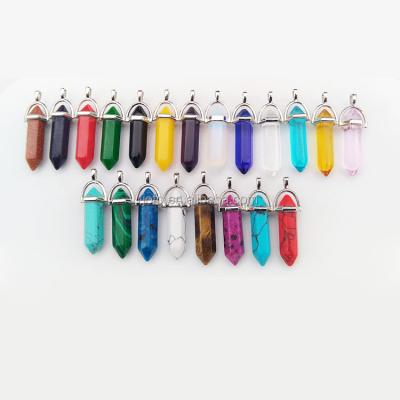 China 2019 Latest Fashion Ball Shape Natural Stone Turquoise Crystal Gem Stone Quartz Pendant Necklaces for sale