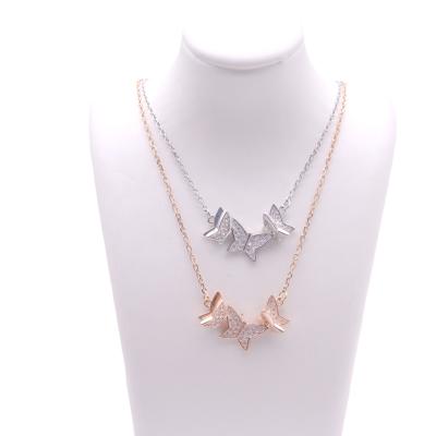 China 2021 New Trendy Silver Jewelry Sterling Silver Necklace Butterfly Necklace S925 CLASSIC Butterfly Necklace for sale