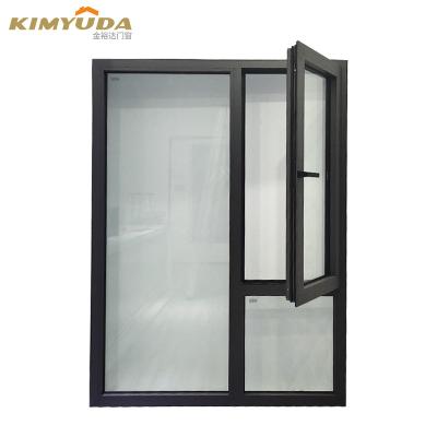 China Folding Screen Double Glazed Tempered Glass Windows Frame French Aluminum Casement Window For Home for sale