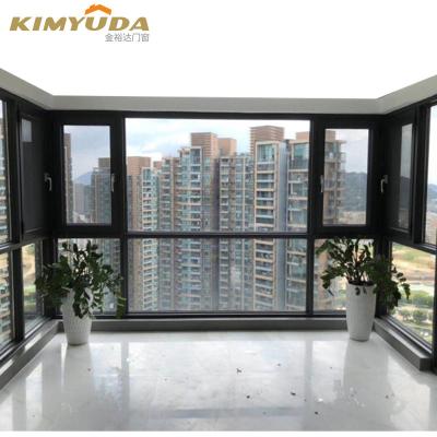 China Swing Aluminum Casement Window Doubles Hurricane Impact Aluminum Glass Windows for sale