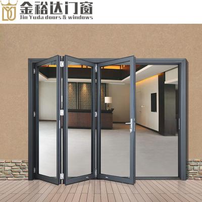 China Energy Saving & waterproof & High Quality Sound Insulation ISO 9001certified Large Folding Doors With Customized Sizes For Commercial Building for sale