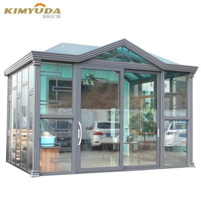 China china modern home aluminum conservatory glass house sunroom modern glass solarium for sale