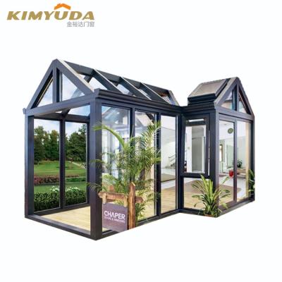 China JYD Swing Garden Solarium For Sale Tempered Glass-Glass Home for sale