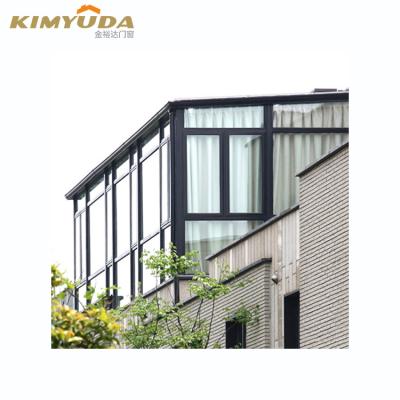 China Modern aluminum balcony sunrooms winter garden glass roof fronted glass sunroom design for sale for sale