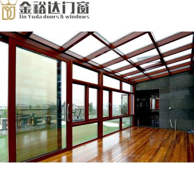 China New Design Good Quality Modern Aluminum Profile Travel Porch With Double Glazing Tempered Sunhouse Aluminum Glass for sale