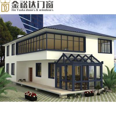 China Aluminum And Color Modern Sunroom Customized Folding Aluminum Conservatory for sale