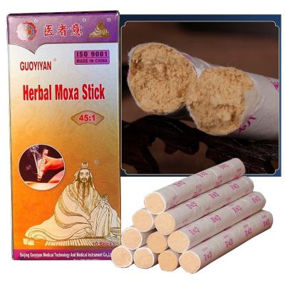 China 10 Rolls/Box 10 Year Moxa Sticks Moxa Roll for Moxibustion Acupuncture 45 1 Proportion for sale