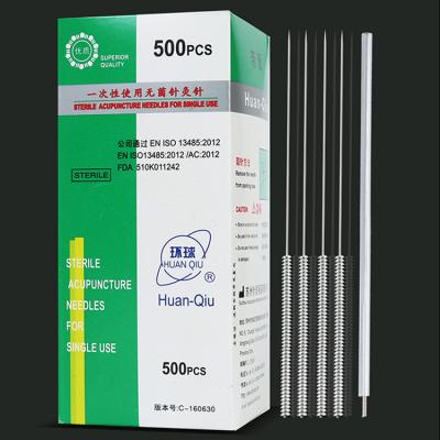 China 500pcs Sterile Disposable Acupuncture Needles with Tube Huanqiu Acupoint Beauty Health for sale