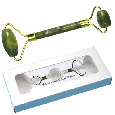 China Upgrade Your Skincare Routine with a Genuine Dark Green Jade Roller Facial Massager for sale