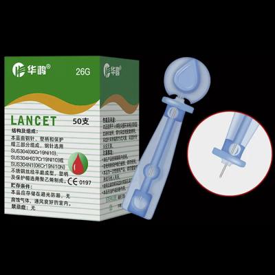 China pijnloze bloedmonstering lancet 26g twist cover Chinese medische hijama bloed lancet naald Te koop