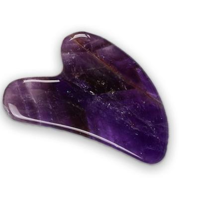 China Professional Purple Amethyst Guasha Stone Set for Cellulite Reduction and Relaxation for sale