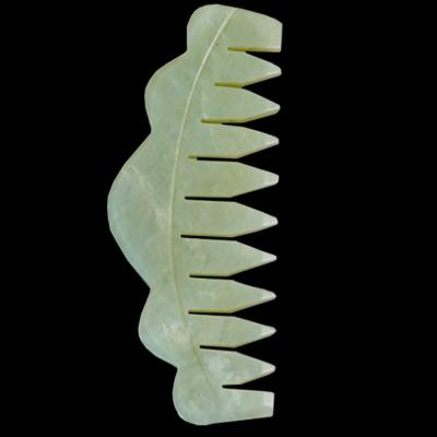 China Jade Stone Hair Crystal Comb Gua Sha Massage Tool for Multi-Function Beauty Equipment for sale