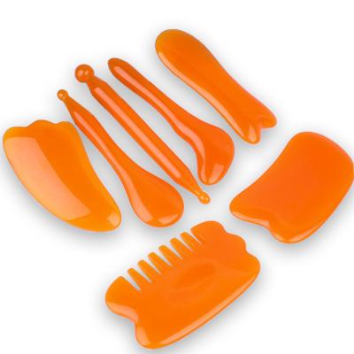 China Durable Beeswax Guasha Scraper Massage Tool for Face Neck Resin Scraping Board Therapy for sale