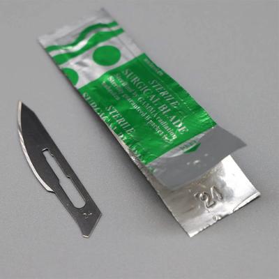 China 10 Disposable Surgical Blades Sharp Stainless Steel Scalpel Types for Manual Surgery for sale