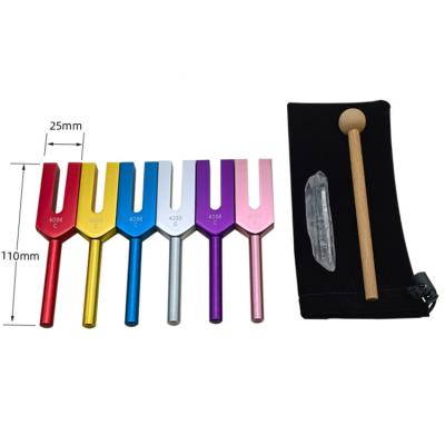 China 4096 HZ Colorful Tuning Fork for Healing Aluminum Alloy Sound Therapy Charkra Medical for sale