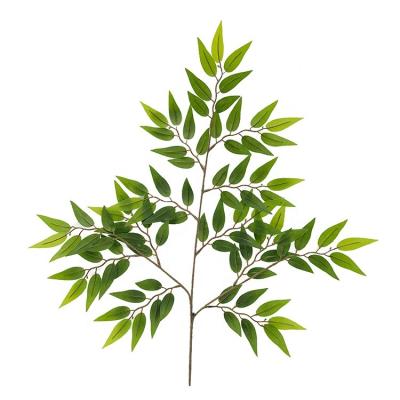 China Environmental Hot Sale Artificial Plant Amazon 91 Leaves Artificial Bamboo Single French Ficus for sale