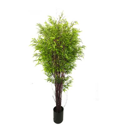 China Environmental Wholesale Artificial Bonsai Artificial Evergreen Tree Plant Purple Bamboo Plant for sale