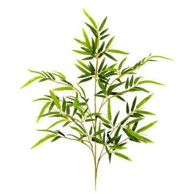 China Indoor Environmental Direct Supply 5 Forks Plant Bonsai Golden Silk Bamboo Artificial Plant for sale