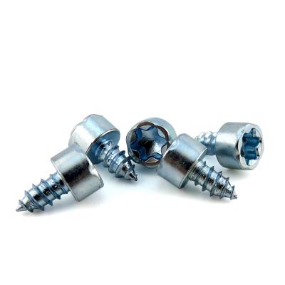 China Head Socket Carbon Steel Blue Galvanized Cap Torx Head Tapping Screw for sale