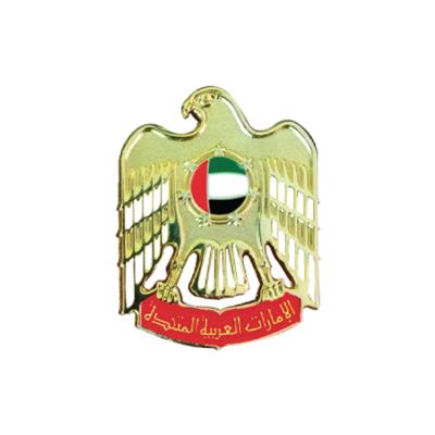 China Hot Sale UAE Falcon Magnetic Badge Low Price National Day Emblem From China Factory Wholesale Price With Flag Pin for sale