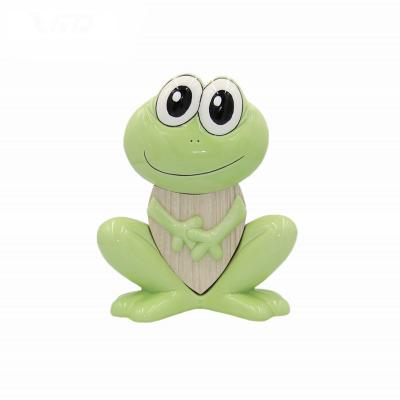 China Porcelain with Vivid MDF Style Ceramic Frog Wholesale MDF Cartoon Gifts Design Porcelain Home Decoration for sale