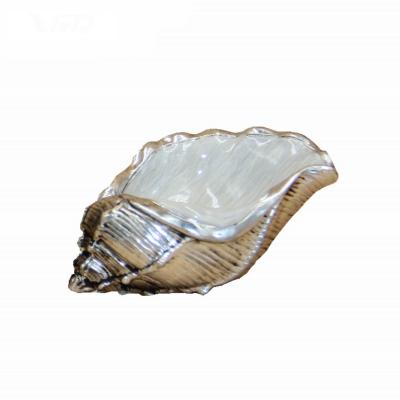 China Europe summer sea shells style polyresin,vivid ceramic home decoration design whelk figurine gifts for sale