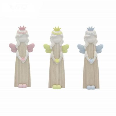 China Porcelain With MDF Design Figurine Garden Home Decoration Porcelain MDF Ceramic Flower Angel Nice Vivid Gifts for sale